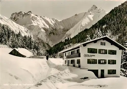 AK / Ansichtskarte  Gruben_Oberstdorf Cafe Hotel Garni Gruben_Oberstdorf