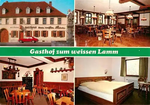 AK / Ansichtskarte  Sommerach Gasthof zum weissen Lamm Gastraeume Gaestezimmer Sommerach