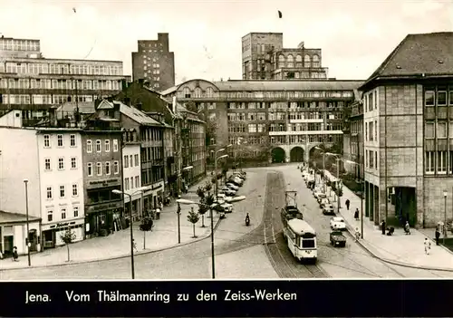 AK / Ansichtskarte  Strassenbahn_Tramway-- Jena Zeiss Werken 