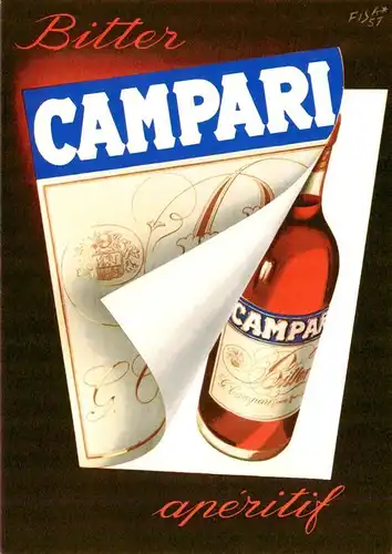 AK / Ansichtskarte 73894447 Werbung_Reklame Campari aperitif 