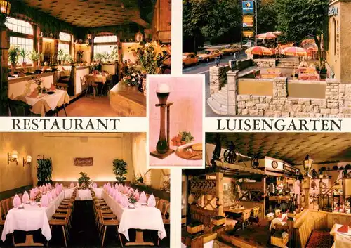 AK / Ansichtskarte 73894463 Wuerzburg_Bayern Restaurant Luisengarten Gastraeume Terrasse 