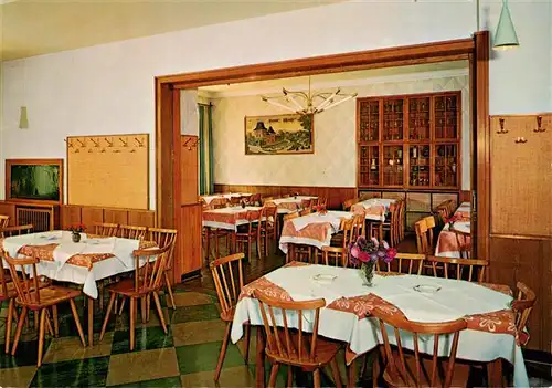 AK / Ansichtskarte  Heidingsfeld_Wuerzburg Hotel Fischzucht Gastraum 