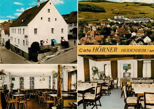 AK / Ansichtskarte  Heidenheim_Mittelfranken Cafe Hoerner Gastraeume Panorama Heidenheim Mittelfranken