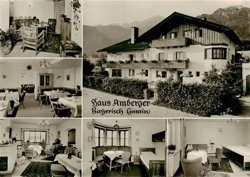 AK / Ansichtskarte  Bayerisch_Gmain Haus Amberger Gastraeume Zimmer Bayerisch Gmain