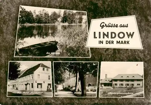 AK / Ansichtskarte  Lindow_Mark Am Wutzsee HO Hotel Ratskeller Am Kloster Kindergenesungsheim Lindow Mark