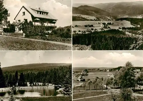 AK / Ansichtskarte 73894496 Fleckl_Oberwarmensteinach Pension Bruno Reichenberger Panorama Seepartie 