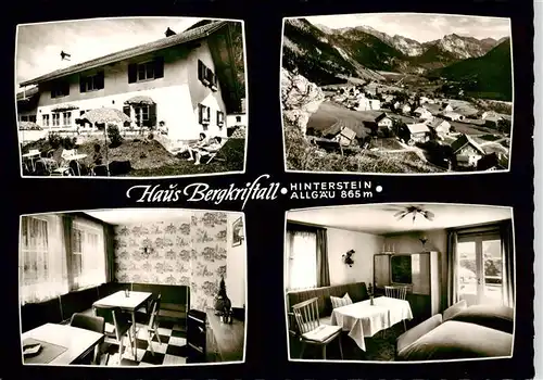 AK / Ansichtskarte 73894499 Hinterstein_Bad_Hindelang Haus Bergkristall Gastraum Gaestezimmer Panorama Hinterstein_Bad_Hindelang