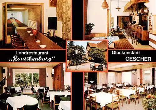 AK / Ansichtskarte 73894514 Gescher Landrestaurant Rauschenburg Gastraeume Kegelbahn Bar Gescher
