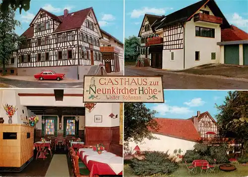 AK / Ansichtskarte 73894524 Luetzelbach_Modautal Gasthaus zur Neunkircher Hoehe Gaststube Garten Luetzelbach Modautal