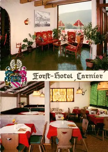 AK / Ansichtskarte 73894531 Bad_Koenig_Odenwald Forst Hotel Carnier Gastraeume Bad_Koenig_Odenwald