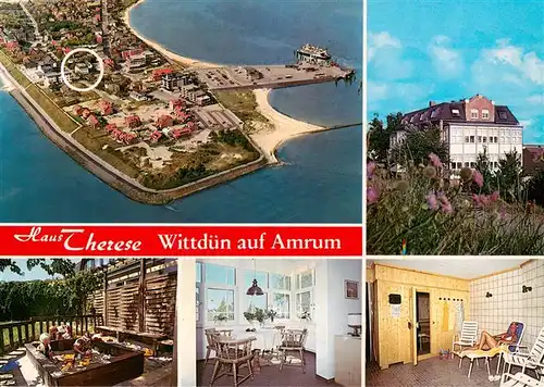 AK / Ansichtskarte  Wittduen_Amrum Haus Therese Fliegeraufnahme Terrasse Gaststube Sauna Wittduen Amrum