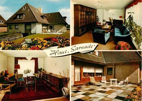 AK / Ansichtskarte  Westerland_Sylt Haus Sarnade Gastraeume Terrasse Westerland_Sylt