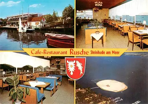 AK / Ansichtskarte 73894553 Steinhude_Wunstorf Cafe Restaurant Rusche An der Promenade Steinhuder Meer 