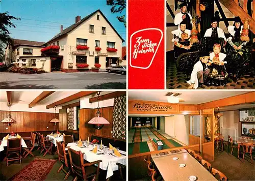 AK / Ansichtskarte  Luedersfeld Restaurant Zum dicken Heinrich Gastraeume Kegelbahn Luedersfeld