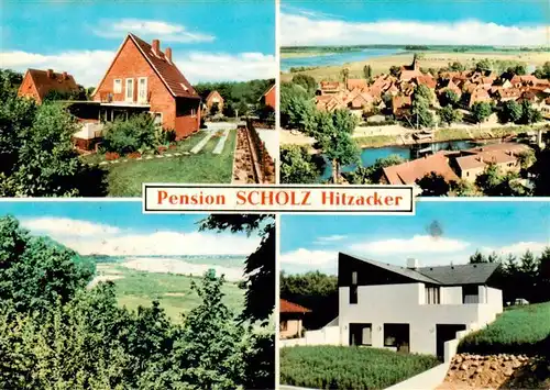 AK / Ansichtskarte  Hitzacker_Elbe Pension Scholz Ortsansicht Panorama Hitzacker Elbe