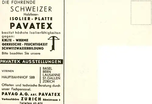 AK / Ansichtskarte  Handwerk Pavatex Schweiz Isolier 