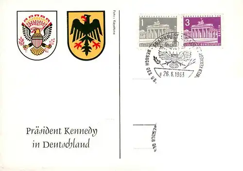 AK / Ansichtskarte  Politik_Politics_Politique Praesident Kennedy in Deutschland  
