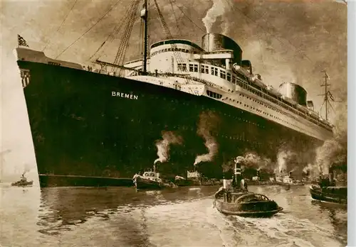 AK / Ansichtskarte  Dampfer_Oceanliner Norddeutscher Lloyd Bremen D. Bremen 