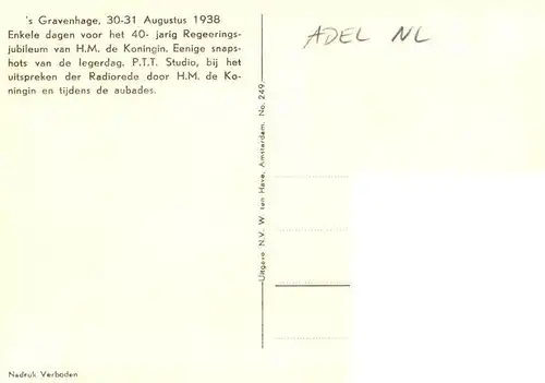 AK / Ansichtskarte  Adel_Niederlande 40 Jahre Jubileum Koenigin Adel_Niederlande