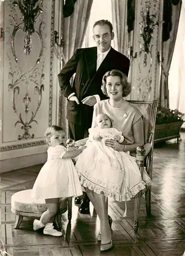 AK / Ansichtskarte  Adel_Monaco Prince Rainier 3 Princesse Grace Prince Albert Adel Monaco