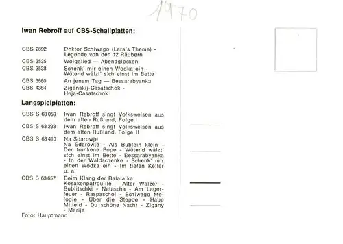 AK / Ansichtskarte  Autogramm Iwan Rebroff  