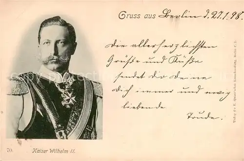 AK / Ansichtskarte 73894729 Wilhelm_II Kaiser Wilhelm II 