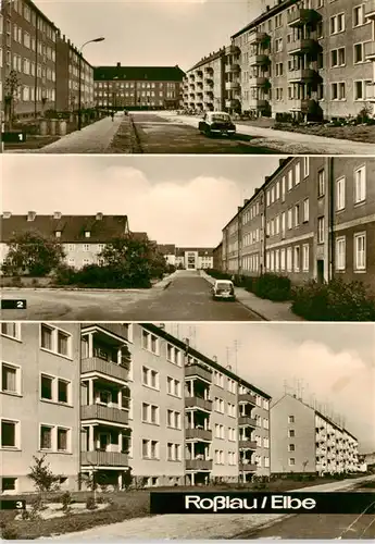 AK / Ansichtskarte  Rosslau_Elbe Mitschurinstrasse Puschkinallee mit Blick auf Betriebsberufsschule Josef Ressel Rosslau_Elbe