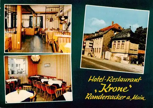 AK / Ansichtskarte  Randersacker Hotel Restaurant Krone Gastraeume Randersacker