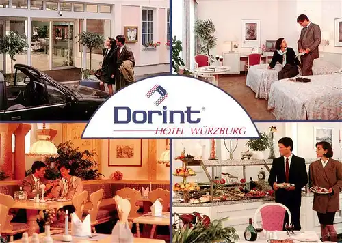 AK / Ansichtskarte  Wuerzburg_Bayern Dorint Hotel Gastraum Zimmer Catering 