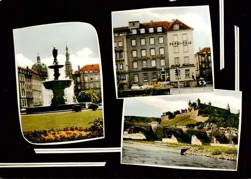 AK / Ansichtskarte  Wuerzburg_Bayern Brunnen Park Hotel Regina Schloss 