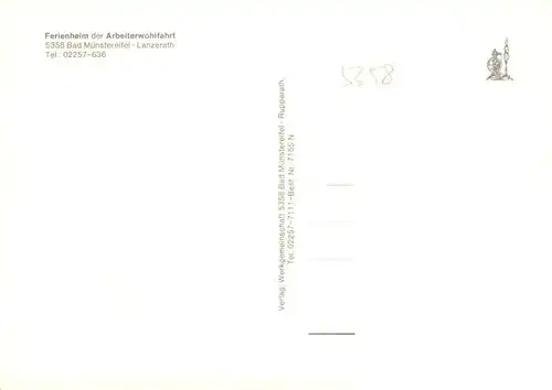 AK / Ansichtskarte  Lanzerath_Bad_Muenstereifel Ferienheim der AWO Lanzerath_Bad