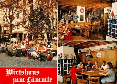 AK / Ansichtskarte  Wuerzburg_Bayern Wirtshaus zum Laemmle Gastraeume Freiterrasse 