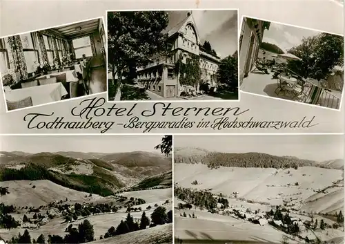 AK / Ansichtskarte  Todtnauberg Hotel Sternen Gastraum Terrasse Panorama Todtnauberg