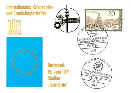 AK / Ansichtskarte  Dortmund Internationales Kriegsopfer und Frontkaempfertreffen 1971 im Stadion Rote Erde Dortmund