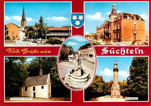 AK / Ansichtskarte 73894871 Suechteln Ortseingang Altes Rathaus Irmgardis Kapelle Denkmal Weberbrunnen Suechteln