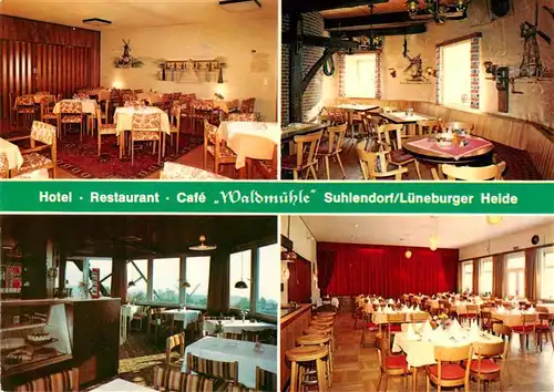 AK / Ansichtskarte 73894898 Suhlendorf Hotel Restaurant Cafe Waldmuehle Gastraeume Suhlendorf
