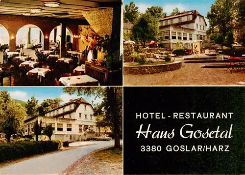 AK / Ansichtskarte 73894913 Goslar Hotel Restaurant Haus Gosetal Gastraum Park Goslar