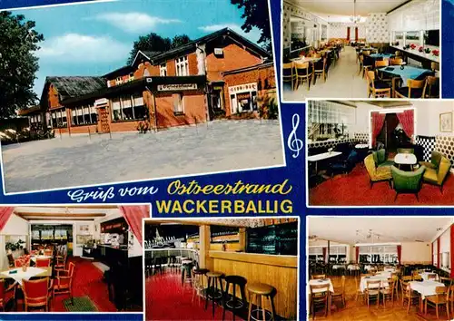 AK / Ansichtskarte 73894920 Wackerballig Hotel Camping Ostseestrand Gastraeume Bar Wackerballig