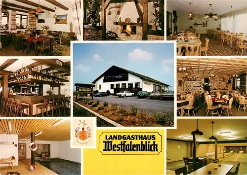 AK / Ansichtskarte  Vasbeck Landgasthaus Westfalenblick Gastraeume Bar Hallenbad Kaminzimmer Vasbeck