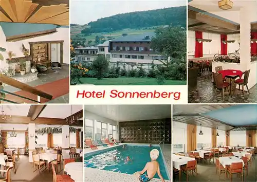 AK / Ansichtskarte  Weilrod Hotel Sonnenberg Gastraeume Hallenbad Weilrod