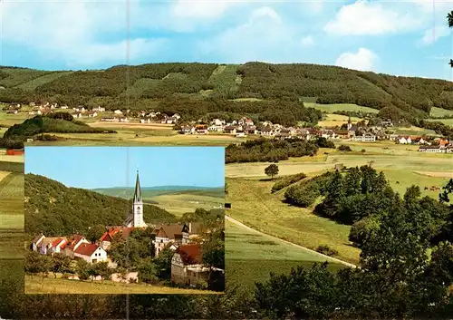 AK / Ansichtskarte  Duedinghausen_Medebach Panorama Gasthof Pension Lichte Kirche Duedinghausen Medebach