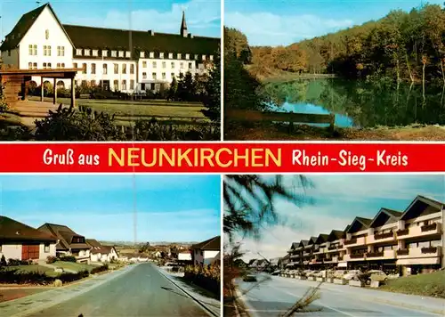 AK / Ansichtskarte 73894981 Neunkirchen_Neunkirchen-Seelscheid Ortsansichten Teich Siedlung Neunkirchen