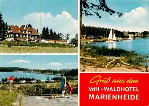 AK / Ansichtskarte 73894986 Marienheide VdH Waldhotel Badesee Panorama Marienheide