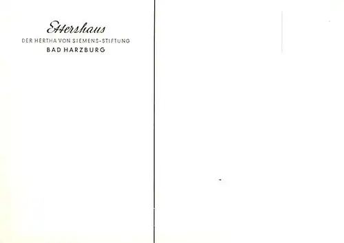 AK / Ansichtskarte  Bad_Harzburg Ettershaus der Hertha von Siemens-Stiftung Restaurant Bad_Harzburg