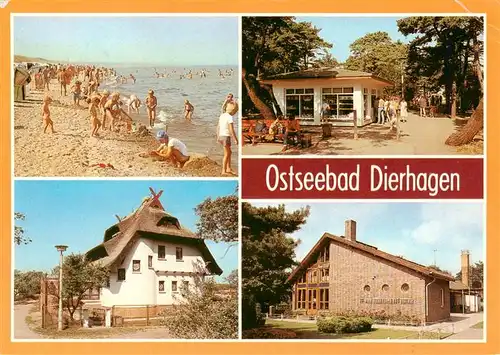 AK / Ansichtskarte 73895072 Dierhagen_Ostseebad Strand Kiosk Haus Kaeppn Brass Ferienheim des VE Wohnungsbaukombinates Rostock Dierhagen_Ostseebad