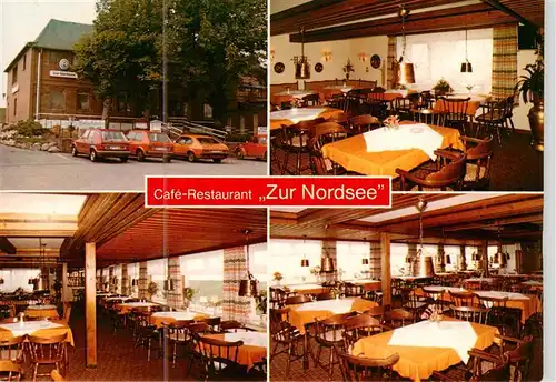 AK / Ansichtskarte  Nordstrand Cafe Restaurant Zur Nordsee Gastraeume Nordstrand