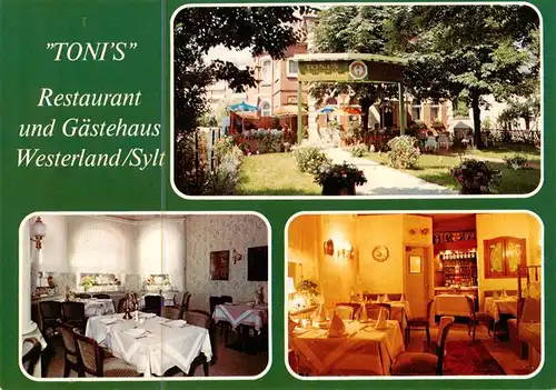 AK / Ansichtskarte  Westerland_Sylt Tonis Restaurant und Kaffeegarten Gastraeume Westerland_Sylt