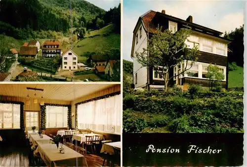 AK / Ansichtskarte  Zorge_Harz Pension Fischer Gastraum Panorama 