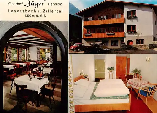 AK / Ansichtskarte 73895142 Lanersbach_Mayrhofen_Zillertal_Tirol_AT Gasthof Pension Jaeger Restaurant Fremdenzimmer 