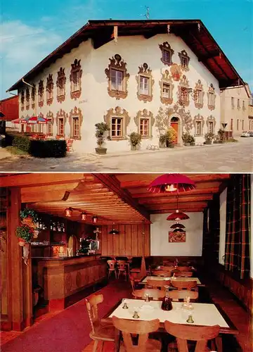 AK / Ansichtskarte 73895147 Kundl_Tirol_AT Gasthof Pension Auerwirt Gastraum Fassadenmalerei 